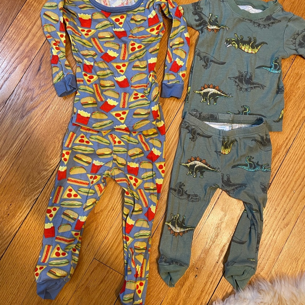Carter's Kids Pajama Set - Blue and Green with Fun Prints